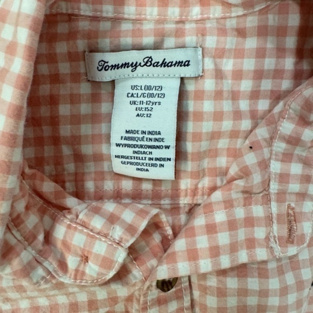 Boys Tommy Bahama Button Down Plaid Shirt‎ (B) - Picture 3 of 5